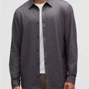 LULULEMON Men’s Commission Long-Sleeve Button-Down Shirt Gray XL